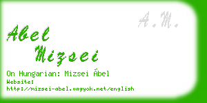 abel mizsei business card